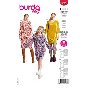 šaty | Burda 5875 | 34-48, 