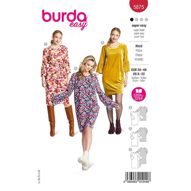 šaty | Burda 5875 | 34-48, image number 1