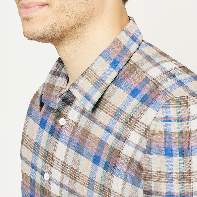 Směs lnu a viskózy kostky – olivová,  image number 7