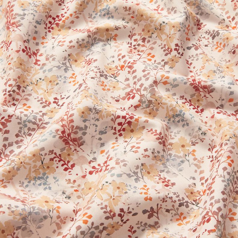 Bavlněný popelín Jemné podzimní větve | Katia Fabrics – přírodni/karmínově červená, image number 2