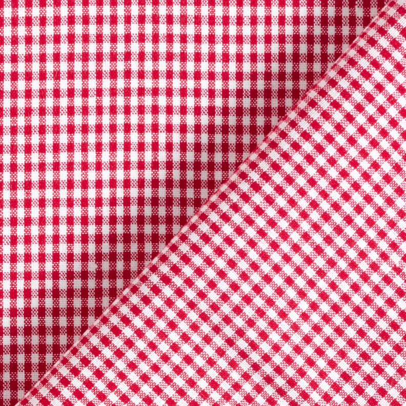 Bavlněná látka Vichy károvaná 0,2 cm – červená/bílá,  image number 4