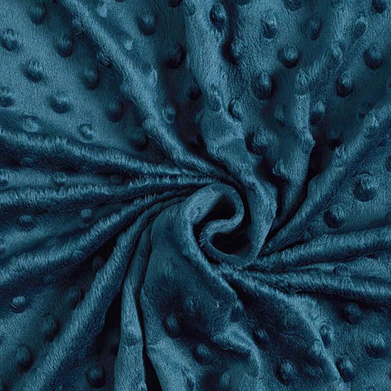 Hebký fleece vyražené puntíky – petrolejová, image number 3