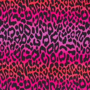 Francouzské froté letní teplákovina Barevný leopardí přechod digitální potisk | by Poppy –, 