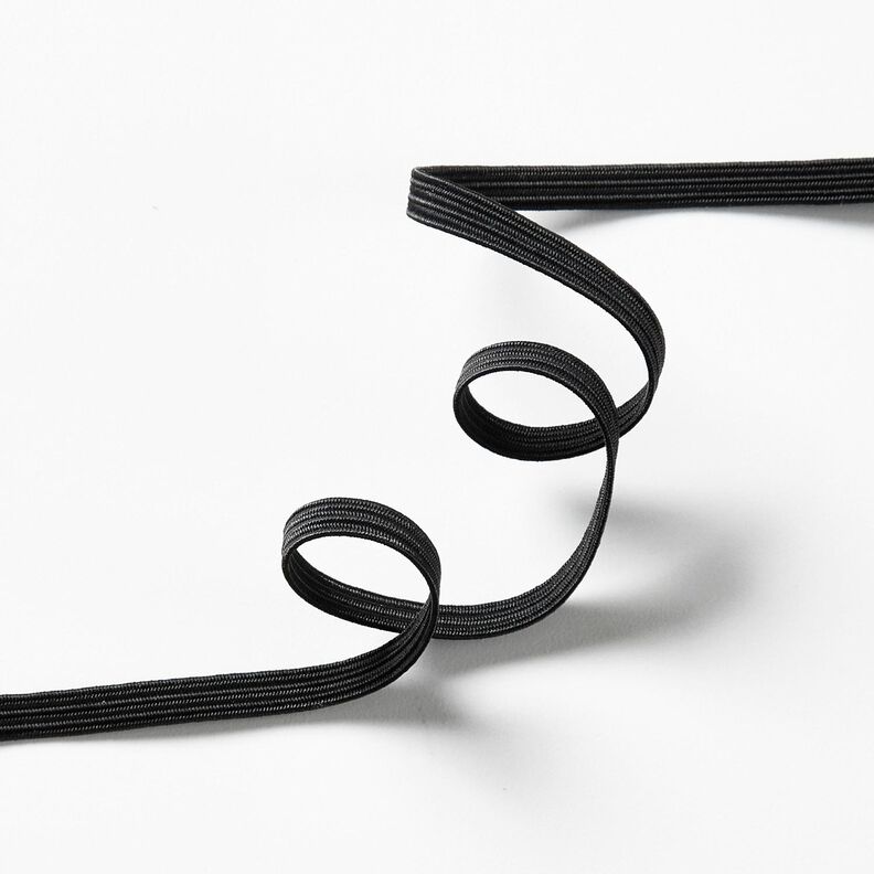 Gumová stužka [10 m | 5 mm] – černá,  image number 2