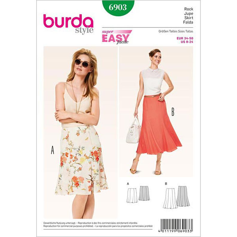 Dílová sukně, Burda 6903,  image number 1