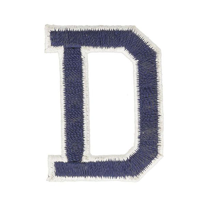 Aplikace písmeno D [ Výška: 4,6 cm ] – namornicka modr,  image number 1