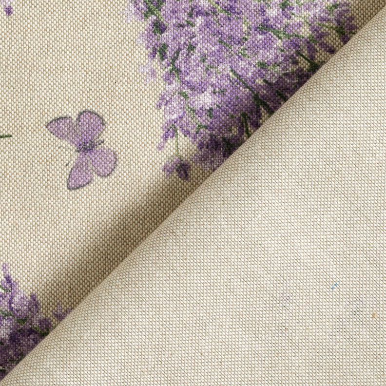 Povrstvená bavlna Levandulová kytice – přírodni/levandulová,  image number 5