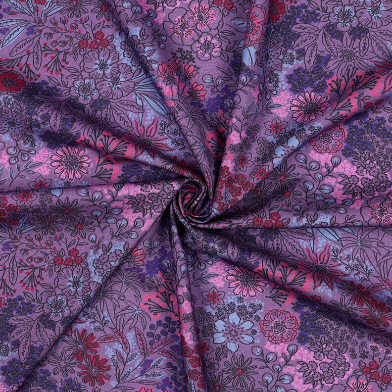 Bavlněný popelín Divoké květiny | Poppy Fabrics – levandulová,  image number 4