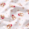 Panel Francouzské froté letní teplákovina Vánoční plyšový medvídek – vlněná bílá/červená,  thumbnail number 9