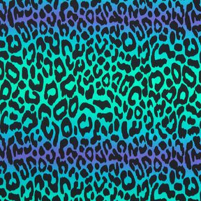 Francouzské froté letní teplákovina Barevný leopardí přechod digitální potisk –, 