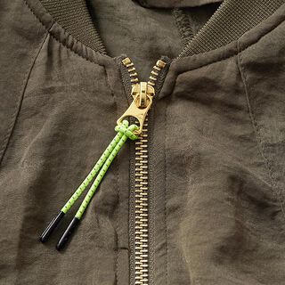 Reflexní stužka na zip – žlutá neonová/stříbrná, 