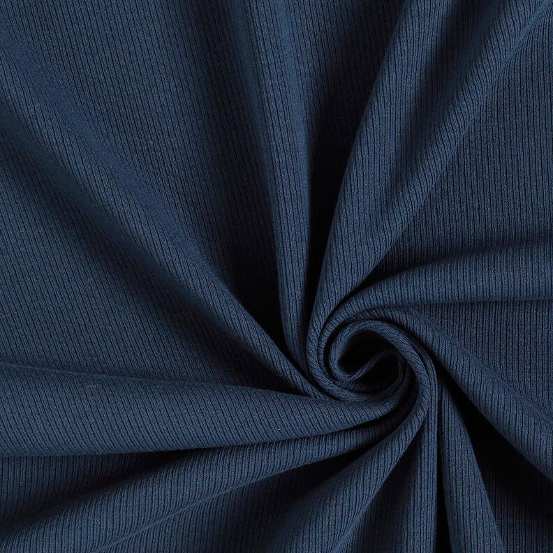 Žebrovaný žerzej Jemná žebra 2-1-1-1 – noční modrá,  image number 1