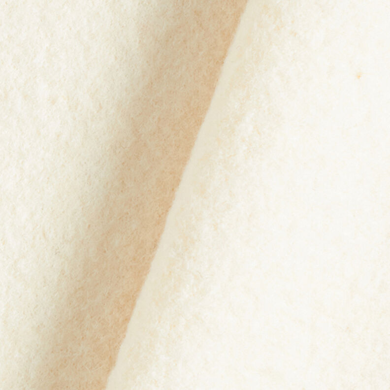 Valchovaný vlněný loden – vlněná bílá,  image number 3