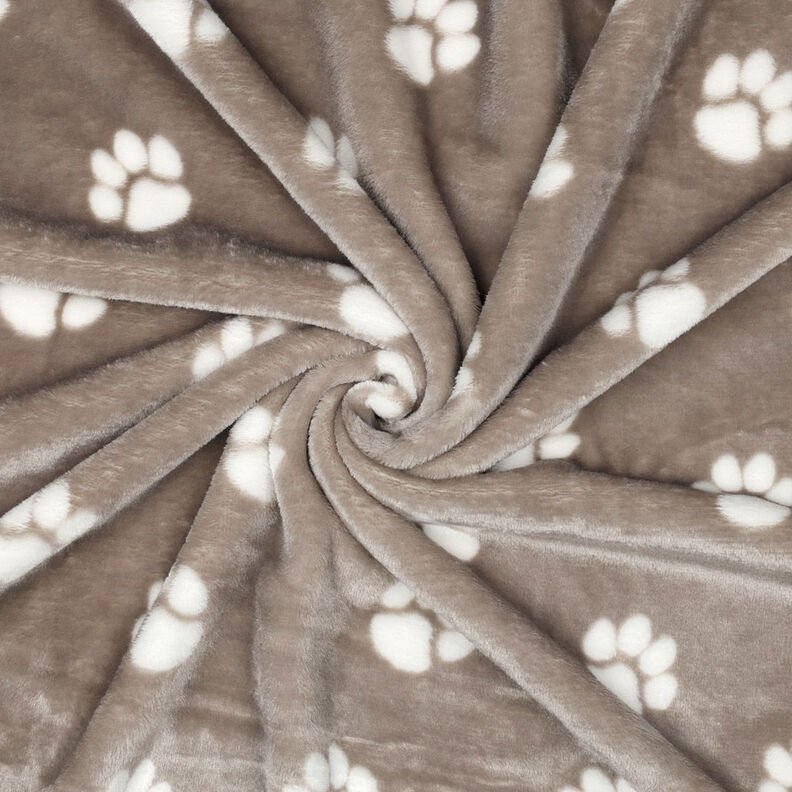 Hebký fleece Zvířecí tlapky | by Poppy – taupe (šedohnědá)/slonová kost,  image number 3