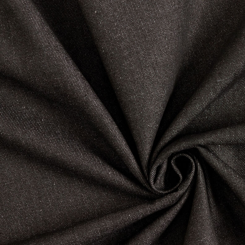 Těžký bavlněný denim – černá,  image number 1