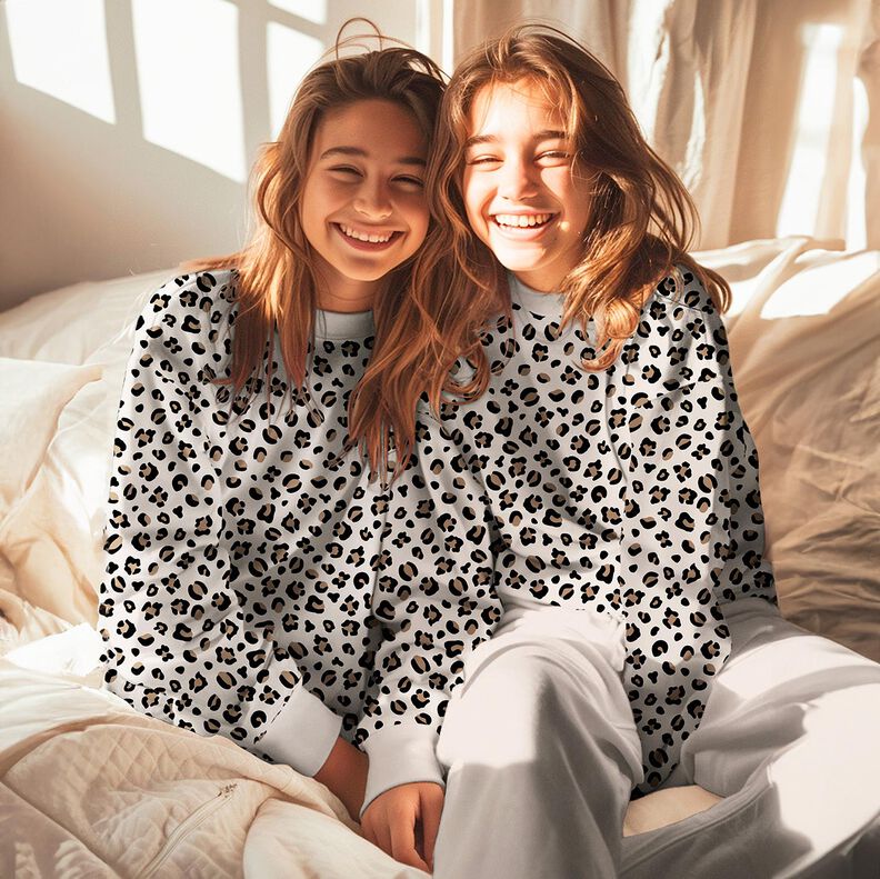 Tepl&aacute;kovina počesan&aacute; Leopard&iacute; vzor | Poppy Fabrics &ndash; kremov&aacute;/sasankov&aacute;,  image number 5