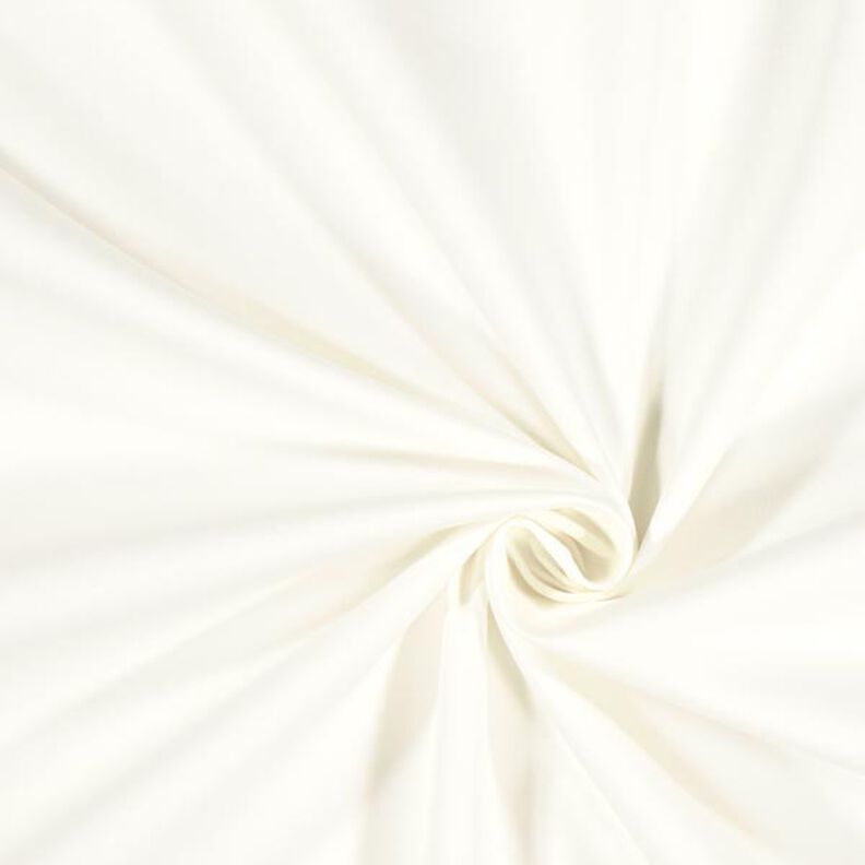 Strečový bavlněný satén – vlněná bílá,  image number 1
