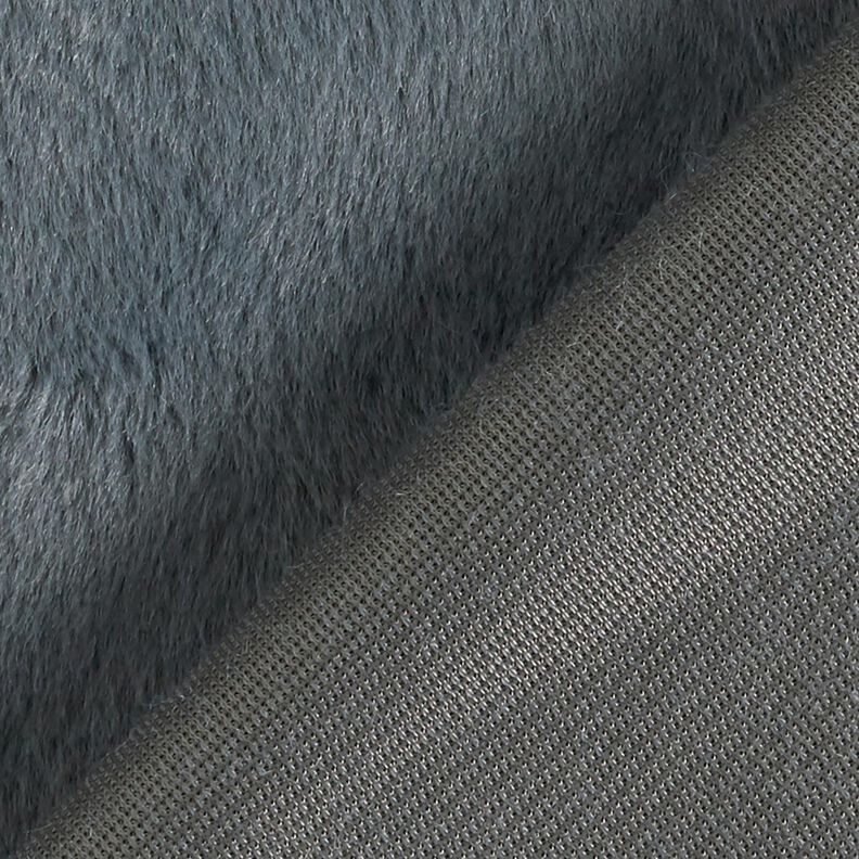 kvalitní jednobarevné umělé kožich – modrošedá,  image number 3