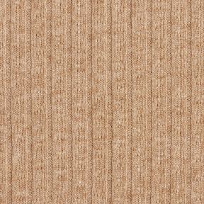 Pletenina Ajourové elegantní třpytivé pruhy – světle hnědá, 