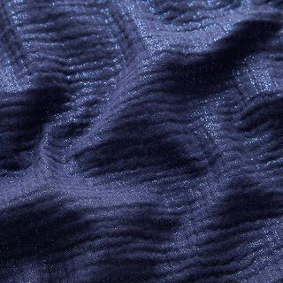Mušelín / dvojitá mačkaná tkanina Jemné třpytivé puntíky| by Poppy – namornicka modr, 