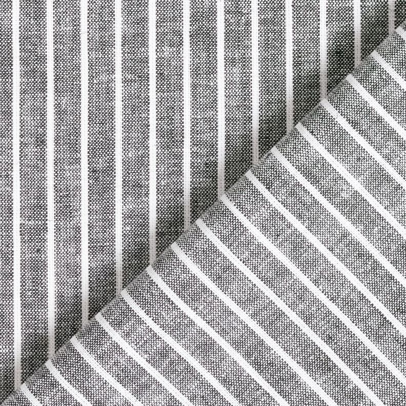 Směs lnu a bavlny &Scaron;irok&eacute; pruhy &ndash; čern&aacute;/b&iacute;l&aacute;,  image number 4