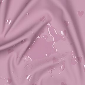 Látka na pláštěnky Malá srdíčka | Poppy Fabrics – světle starorůžová, 