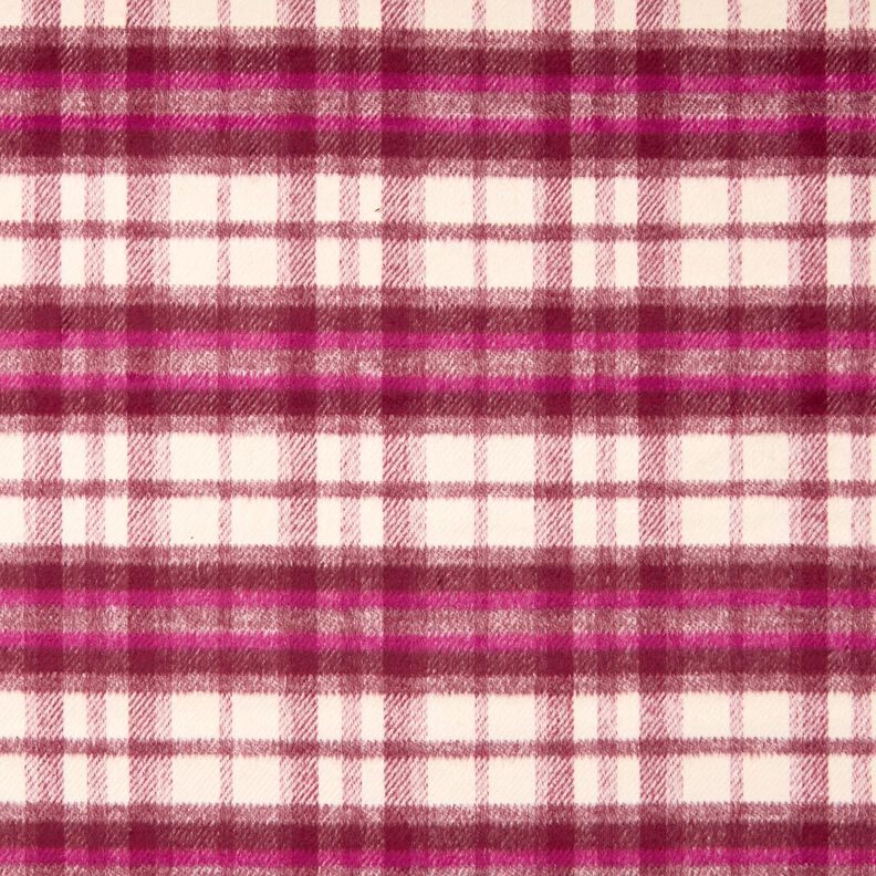 Látka na kabáty Vlněná směs Počesaný povrch – bordó/purpurová, image number 1