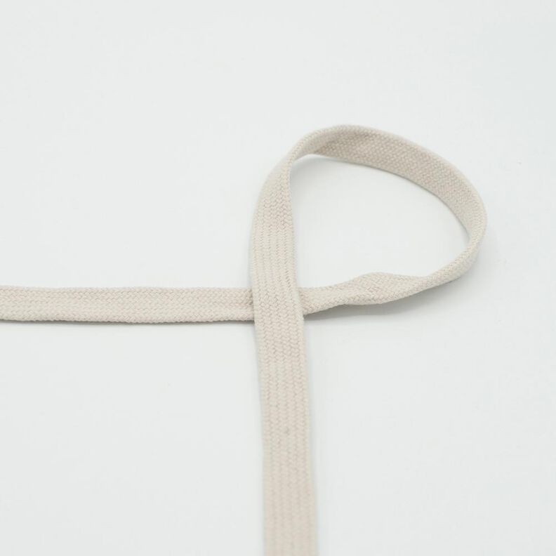 Plochá šňůra Mikina s kapucí Bavlna [15 mm] – přírodni,  image number 1