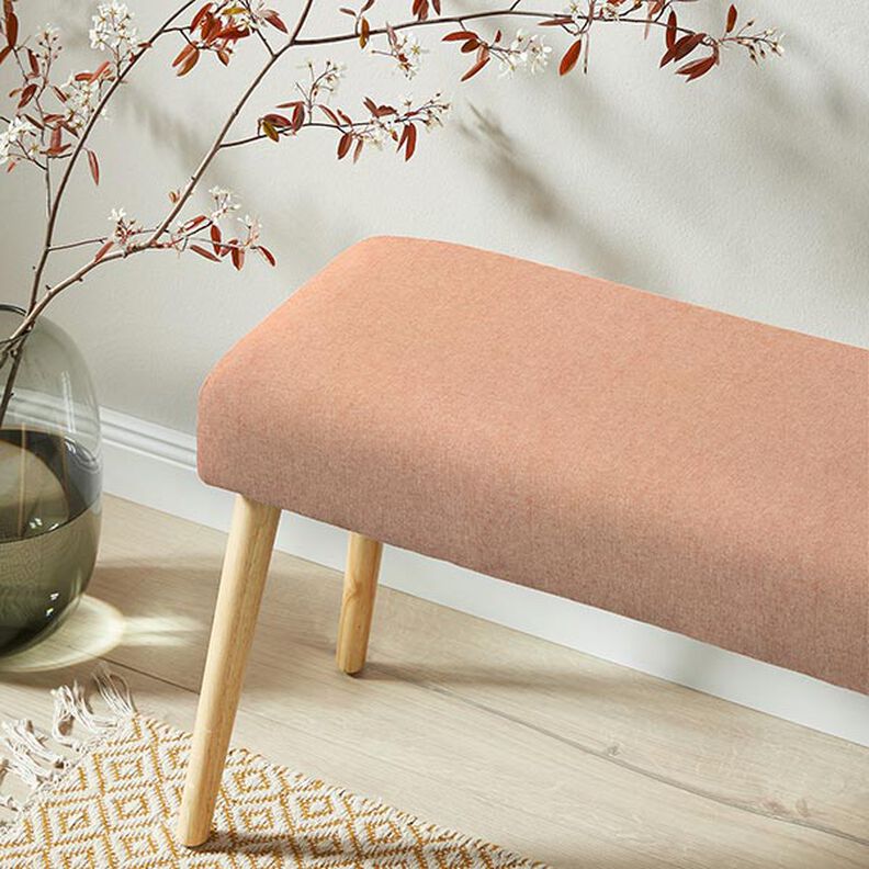 Dekorační látka polopanama šambré, recyklovaná – terracotta/přírodni, image number 6