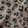 Mušelín / dvojitá mačkaná tkanina Leopard – taupe (šedohnědá)/petrolejová,  thumbnail number 2