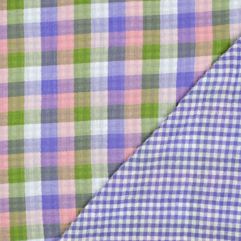 Mušelín / dvojitá mačkaná tkanina Kostka Doubleface (oboustranná látka) | Poppy Fabrics –, image number 4