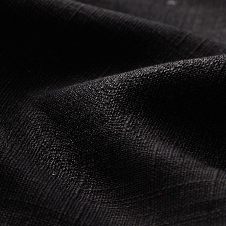 Lněná látka Ramie mix medium – černá, image number 2