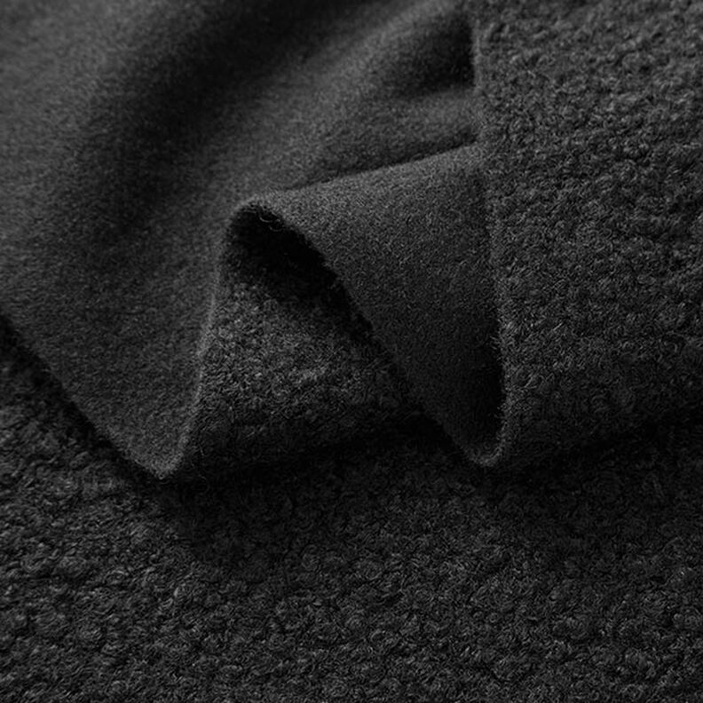 Valchované pletené buklé – černá,  image number 3
