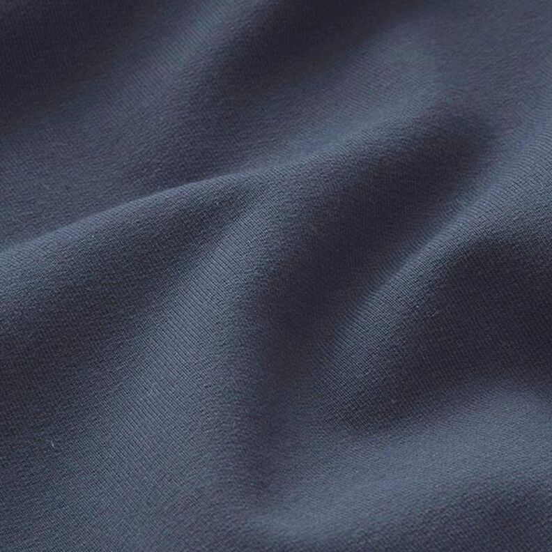 Lehká bavlněná teplákovina jednobarevná – noční modrá,  image number 4