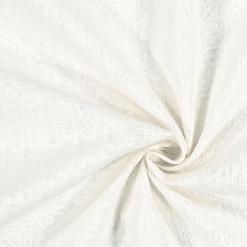 Lněná látka Ramie mix medium – vlněná bílá, image number 1