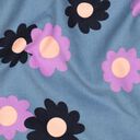 Dětský manšestr Květiny | Poppy Fabrics – džínově modrá/levandulová, 