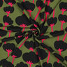 LENZING™ ECOVERO™ viskózová tkanina Poppies | Nerida Hansen – olivová/černá,  thumbnail number 3
