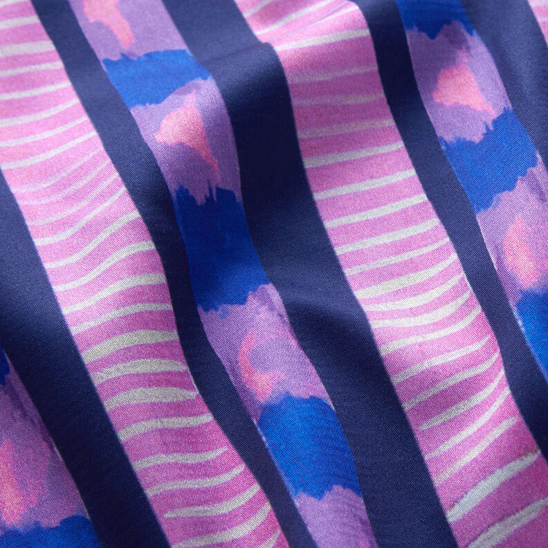 Bavlněný satén pruhy | Nerida Hansen – namornicka modr/pink,  image number 2