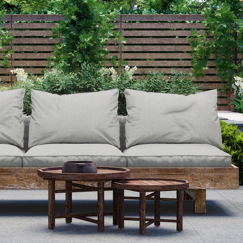 Látka pro venkovní použití Plátno Melír 320 cm – světle šedá,  image number 5