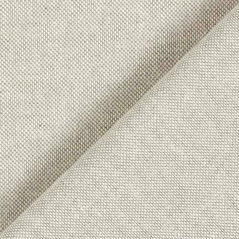 Dekorační látka polopanama šambré, recyklovaná – stříbrně šedá/přírodni,  image number 3