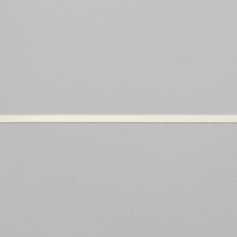 Saténová stuha [3 mm] – vlněná bílá,  image number 1