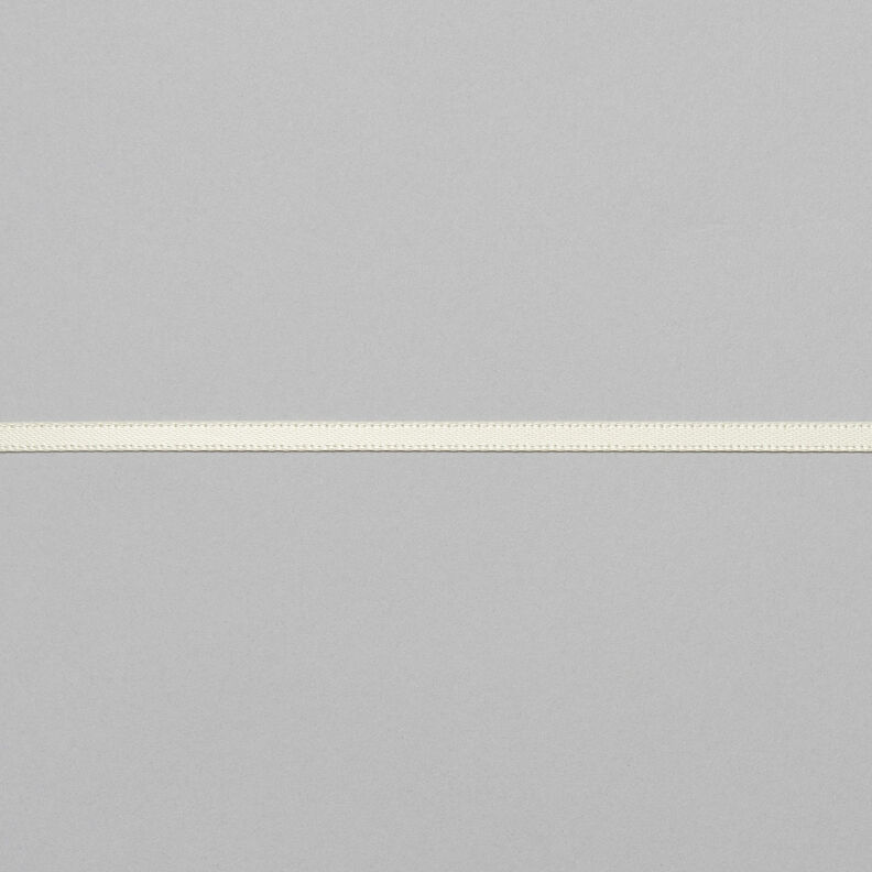 Saténová stuha [3 mm] – vlněná bílá,  image number 1