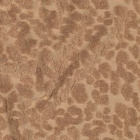 Froté látka Streč Leopard  – světle hnědá, 