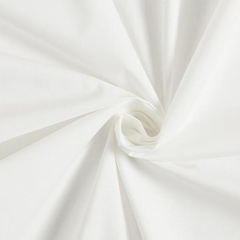 Bavlněná látka Kreton Jednobarevné provedení – bílá,  image number 1