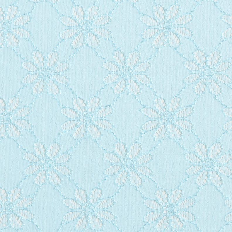 Strečová krajka květiny – ledově modrá,  image number 1