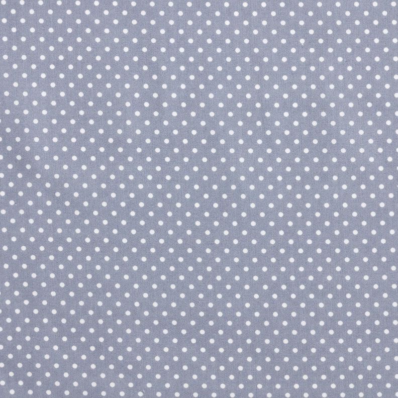 Bavlněný popelín Mini puntíky – ocelová modr/bílá,  image number 1
