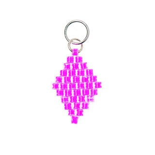 Přívěsek Brick Stitch Kosočtverec [10 mm  x 15 mm] | Rico Design – pink, 