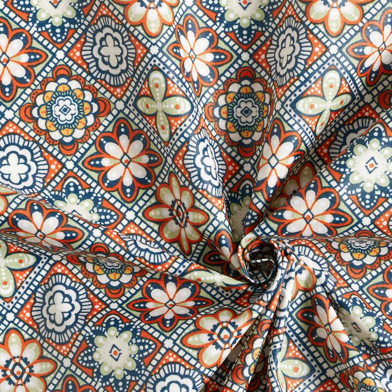 Povrstvená bavlna Umělecké dlaždice – terracotta/šalvějová,  image number 4
