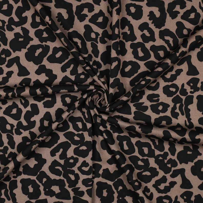 Viskóza Streč Leopard | Poppy Fabrics – hnědá,  image number 3