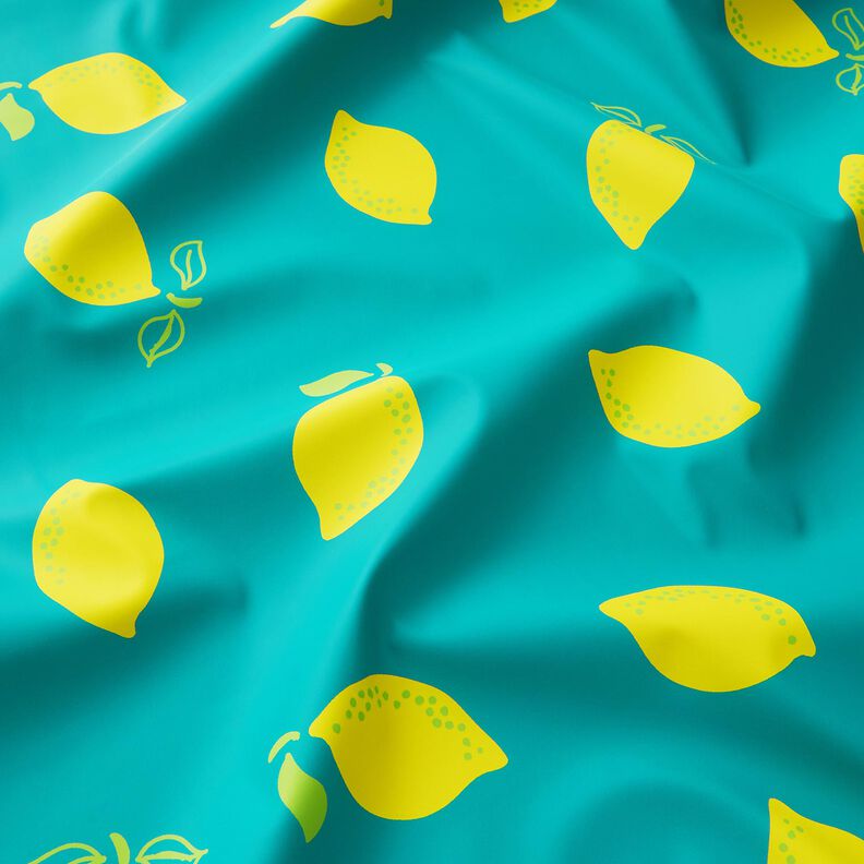Látka na pláštěnky Citróny – máta peprná/citrónově žlutá,  image number 3